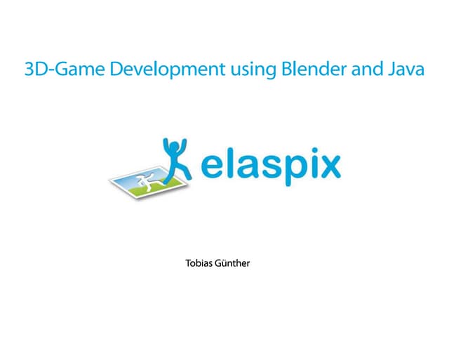 3D Game development using Blender and Java
