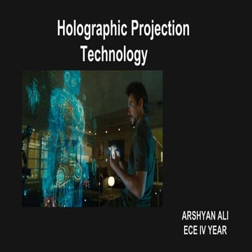 3dholographicprojectiontechnology 131026002133-phpapp01