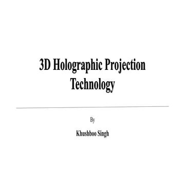 3d holographic projection technology ppt