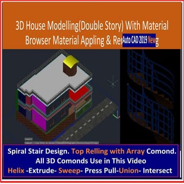 3D House Modelling in Auto CAD