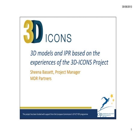 3D ICONS IPR experience 