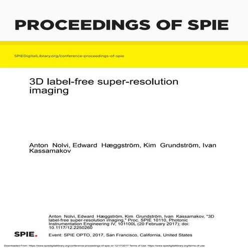 3 d imaging super resolution