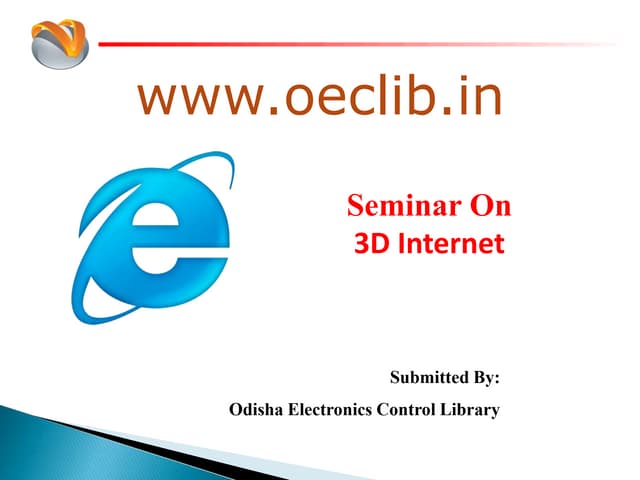 3D Internet Seminar PPT - OECLIB