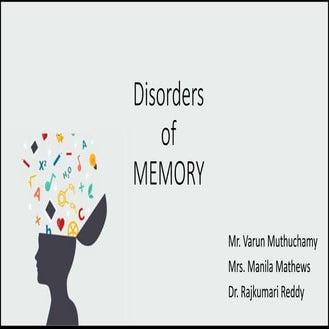 Disorders of memory