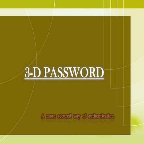 3D PASSWORD
