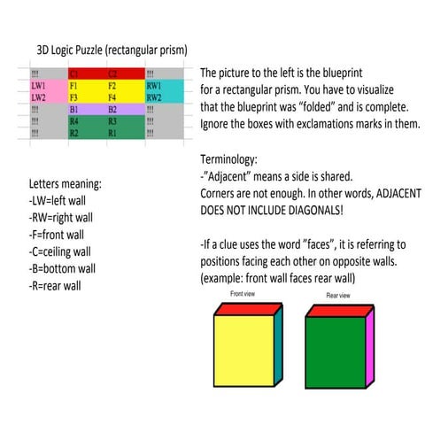 3D Logic Puzzle Explanation + Solution
