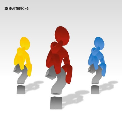 3D Man Thinking