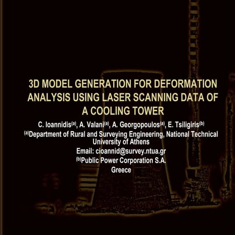 3 d model generation for deformation analysis using laser scanning data ...