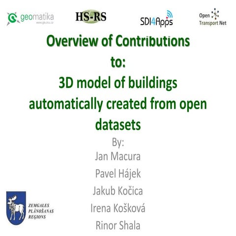 3D Model of Buildings Automatically Created from Open Datasets