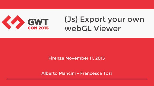 (Js) Export your own WebGL Viewer