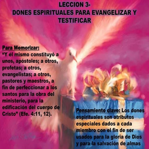 3 dones espirituales para evangelizar y testificar ppt ptr nic garza