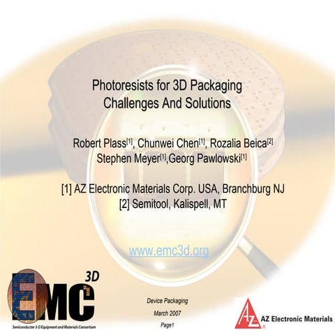 3 D Packaging 2007 For Emc3d
