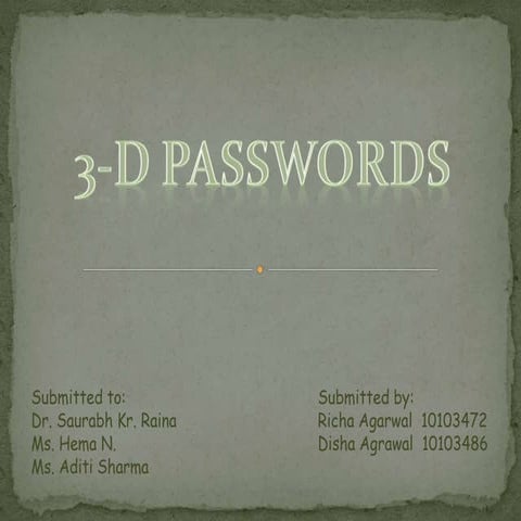 3d authentication system