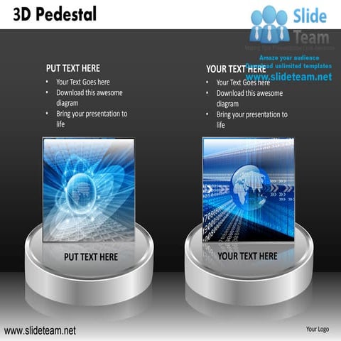 3d pedestal powerpoint ppt templates.