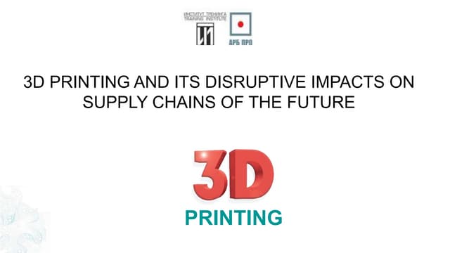 3 dp for supply chain series