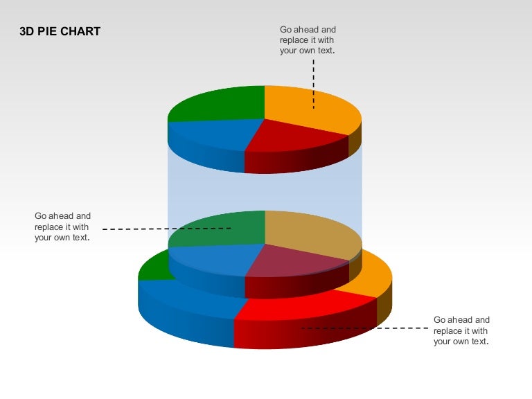 3D Pie Charts with Silhouettes for PowerPoint