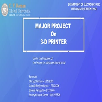 3d printer project report | PDF