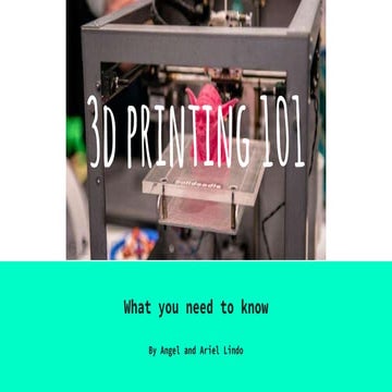 3D Printers 101