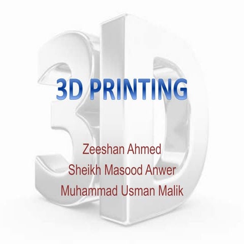 3 d printing