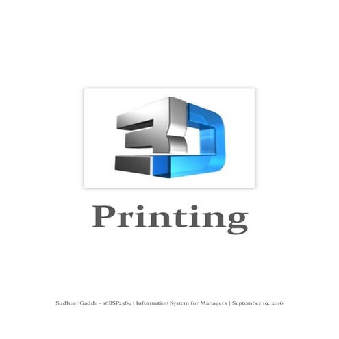 3D printing