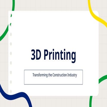 3D Printing in construction in this generation