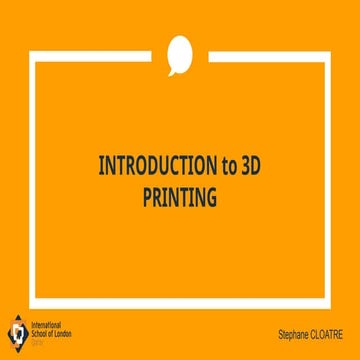 introduction to 3D printing and Prusa printers