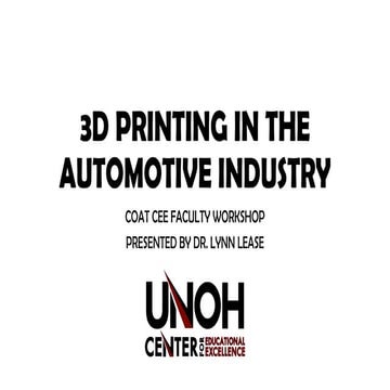3D printing in the Automotive Industry