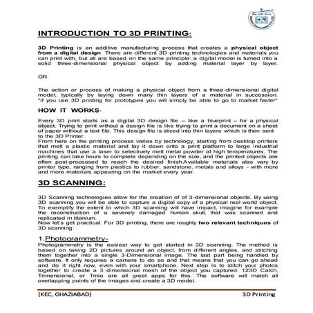 Best 3d printing report
