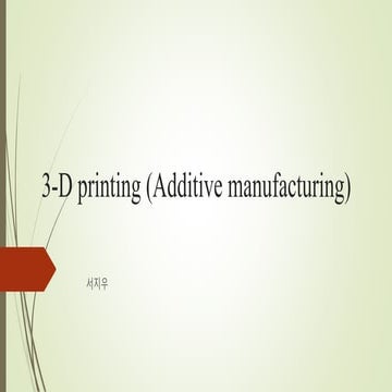3D printing research