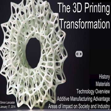 The 3D Printing Transformation