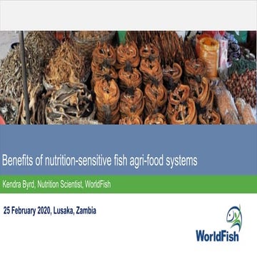 Benefits of nutrition-sensitive fish agri-food systems 