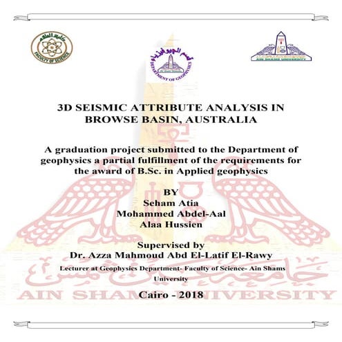 3D Seismic Attribute Analysis in Browse Basin, Australia