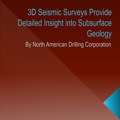 3D Seismic Surveys Provide Detailed Insight into Subsurface Geology