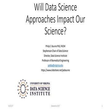 Will Data Science Approaches Impact Our Science?