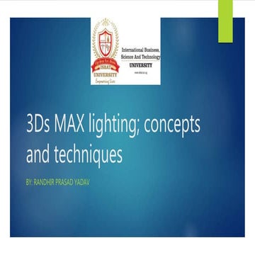 3Ds Max lighting 
