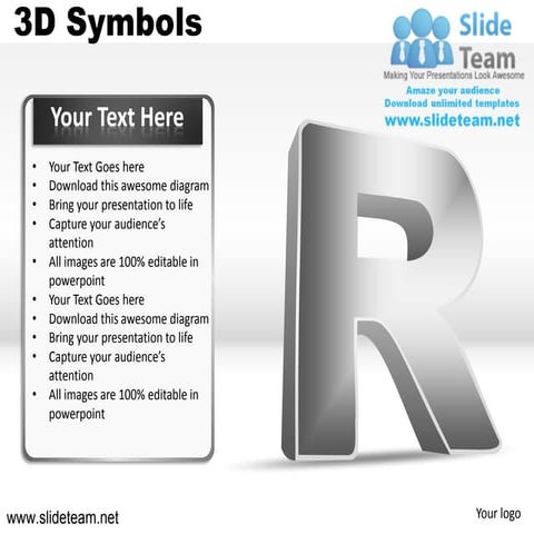 3d symbols powerpoint presentation slides.