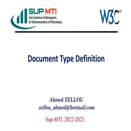 DTD bases de données semistructurées xml