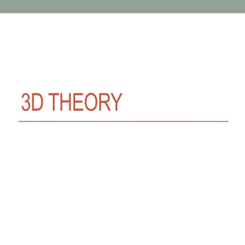 3D theory: geometry, extrusion, co-ordinate theory