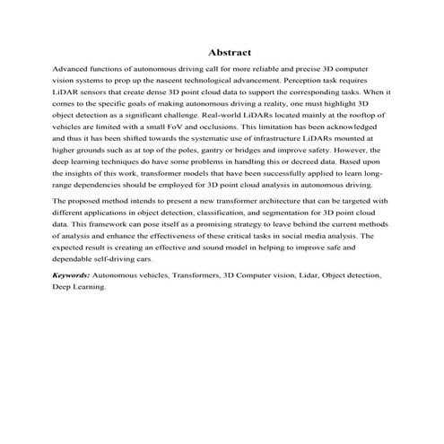 3D transformers Phd Research Proposal doc