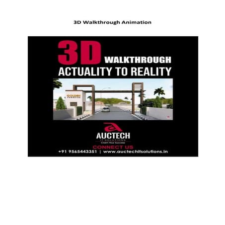 3 d walkthrough animation auctech