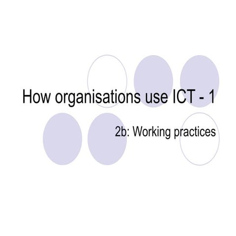 3d - Working Practices