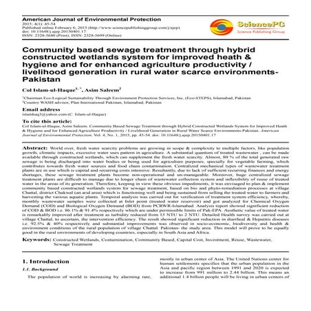 The Analysis of Wastewater Treatment System Efficiencies in Kenya: A ...