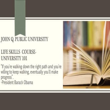 Life skills-university 101