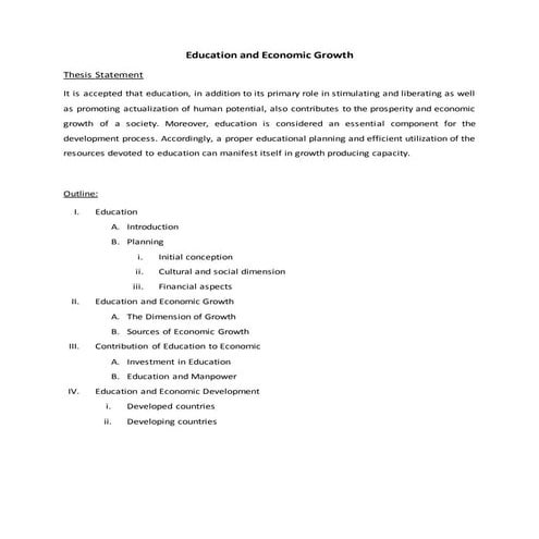 Education and Economic Growth
