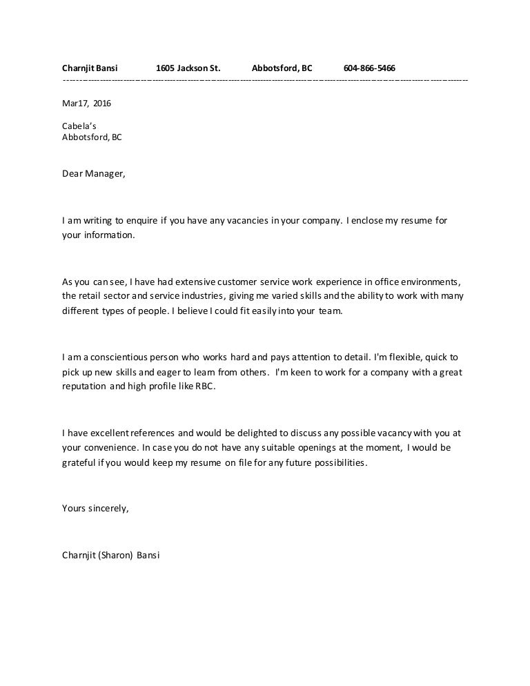 cover letter charnjit 2016