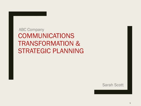 Sarah Scott presentations
