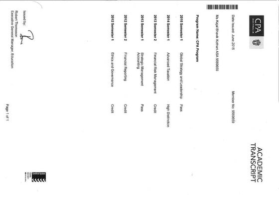MPA CQU Transcript | PDF