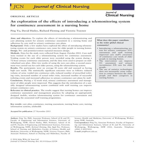 ARGEC: Case Studies Urinary Incontinence in Older Adults | PDF