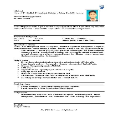cv aftab | DOCX