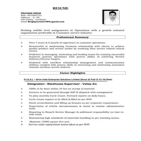 Resume_PRAVESH_SINGH
